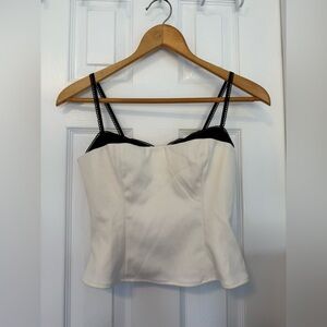 Reformation Black and Cream Camisole
